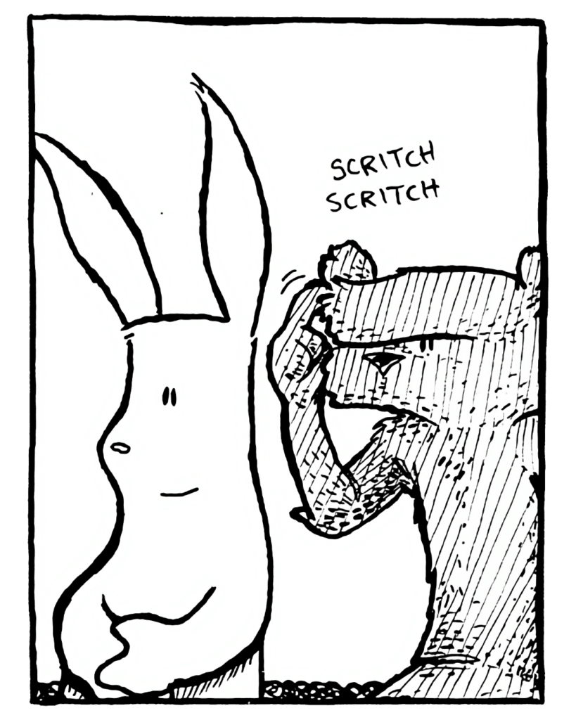 SOUND: scritch scritch