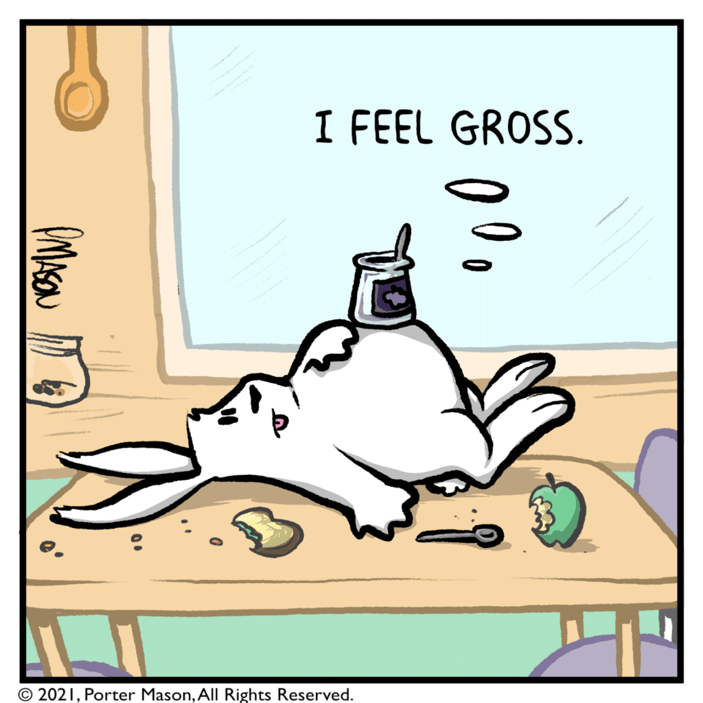 RABBIT (thinking): I feel gross.