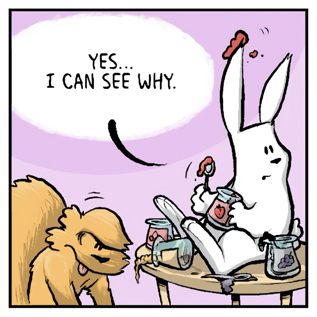 RABBIT: Yes... I can see why.