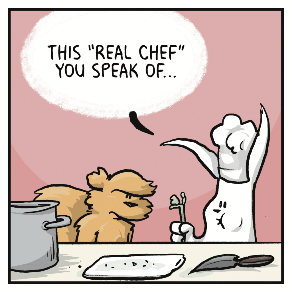 RABBIT: This "real chef" you speak of...
