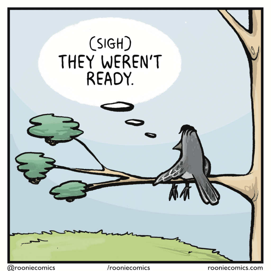 BIRD (thinking): (sigh) They weren't ready.