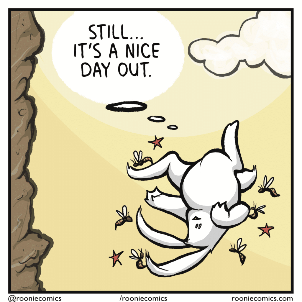 RABBIT (thinking): Still... it's a nice day out.