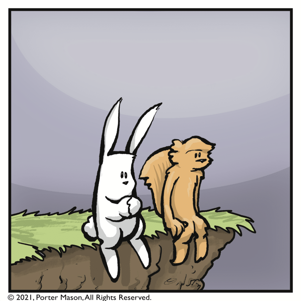 A pause.