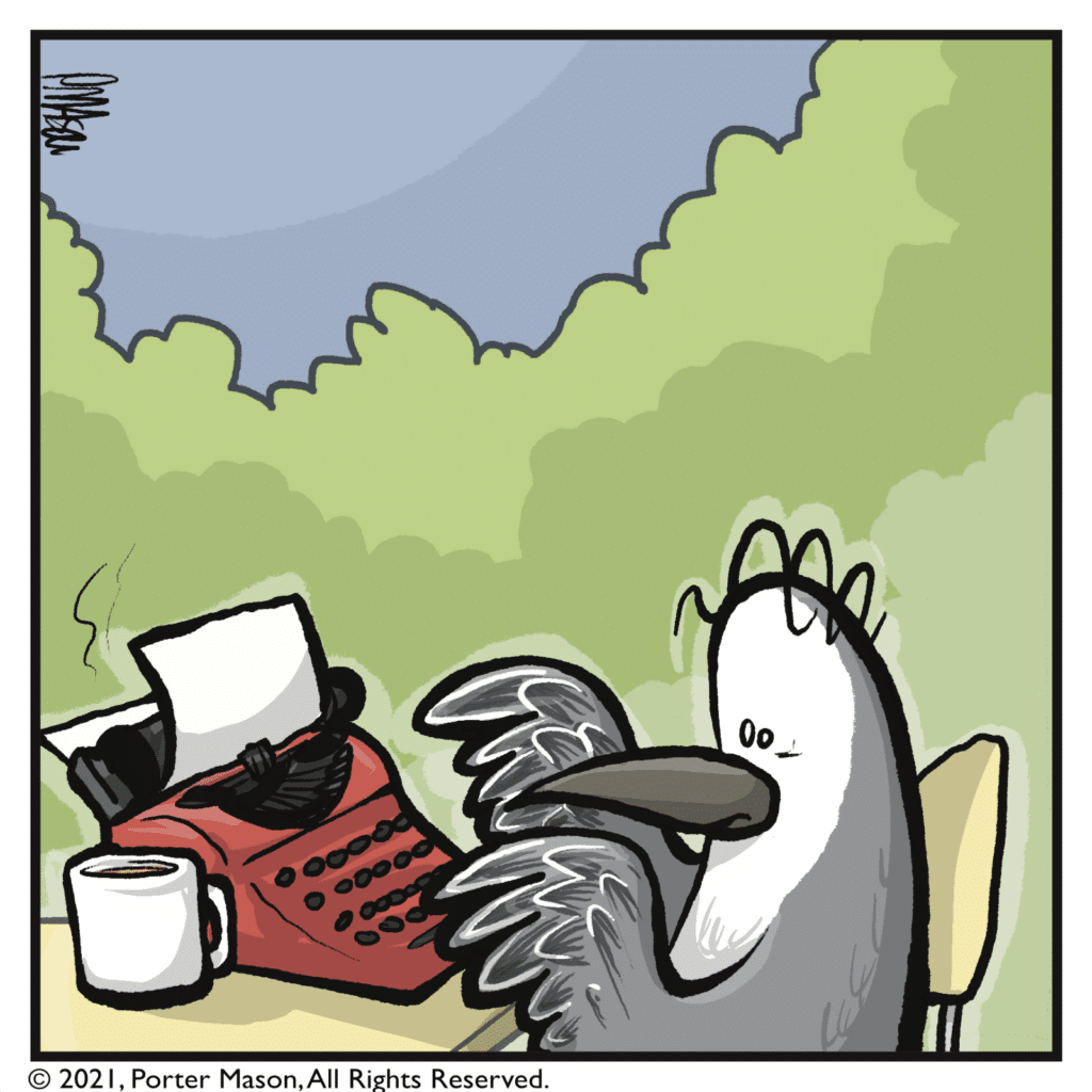 A pause.