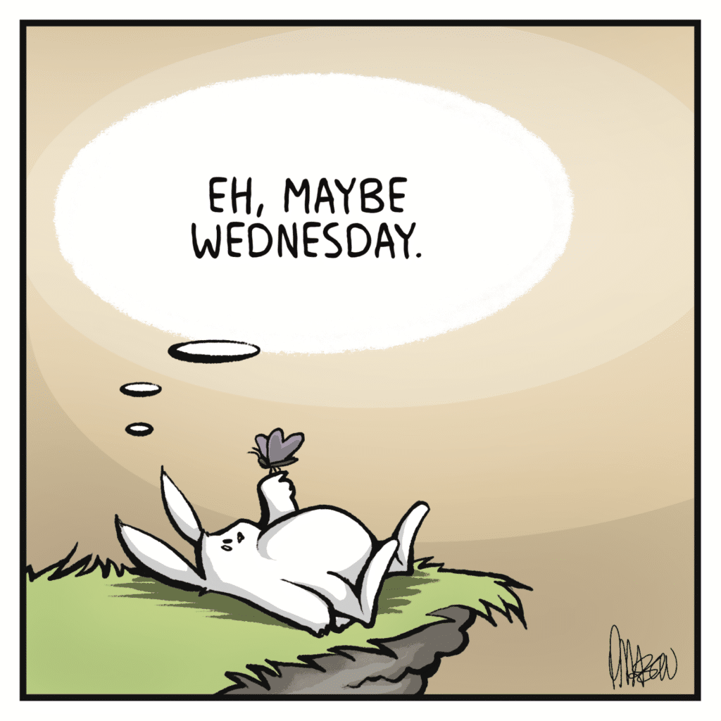 RABBIT: Eh, maybe Wednesday.
