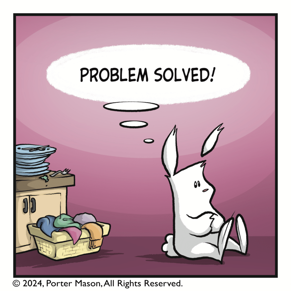 RABBIT (thinking): Problem solved!