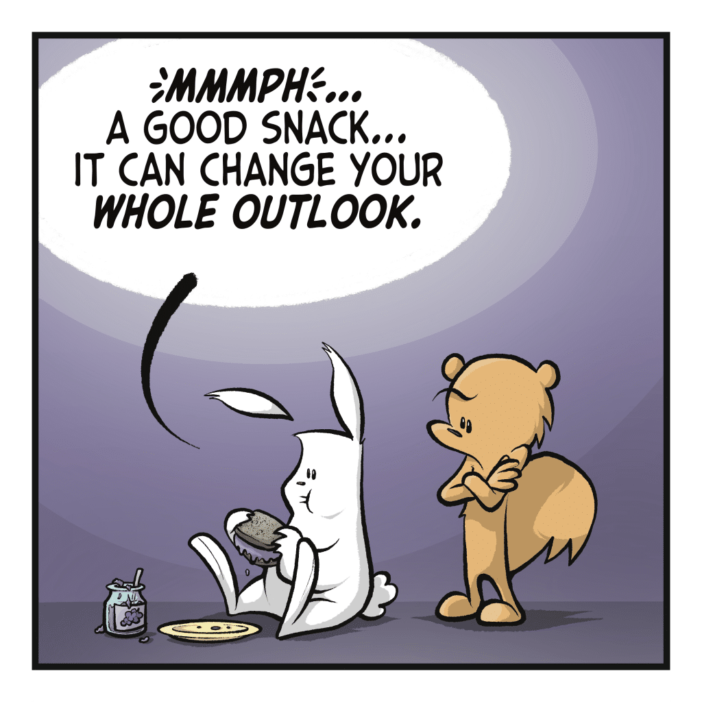 RABBIT: MMPH! A good snack... It can change your whole outlook.