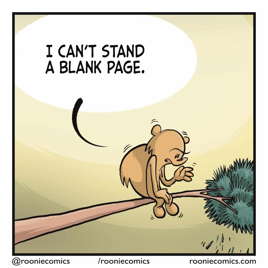 SQUIRREL: I can't stand a blank page.