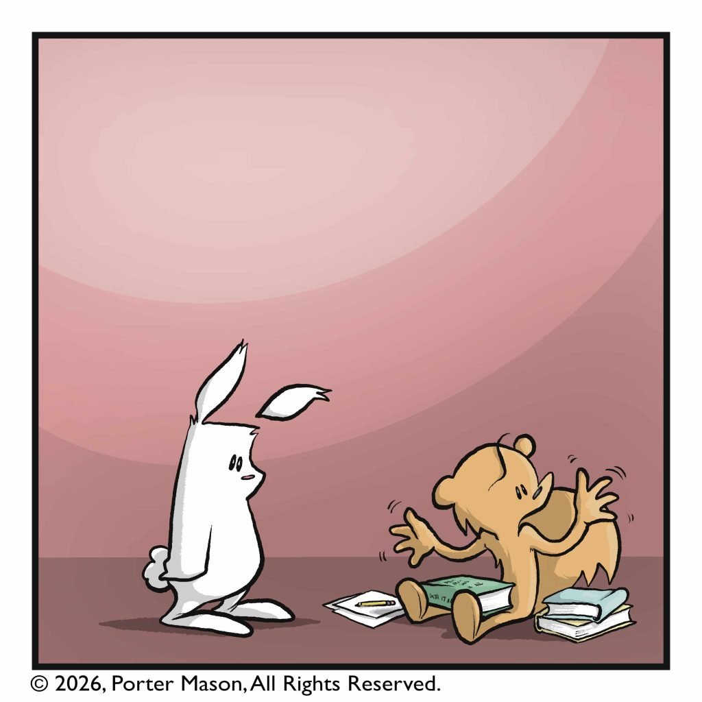 The squirrel gestures around generally.